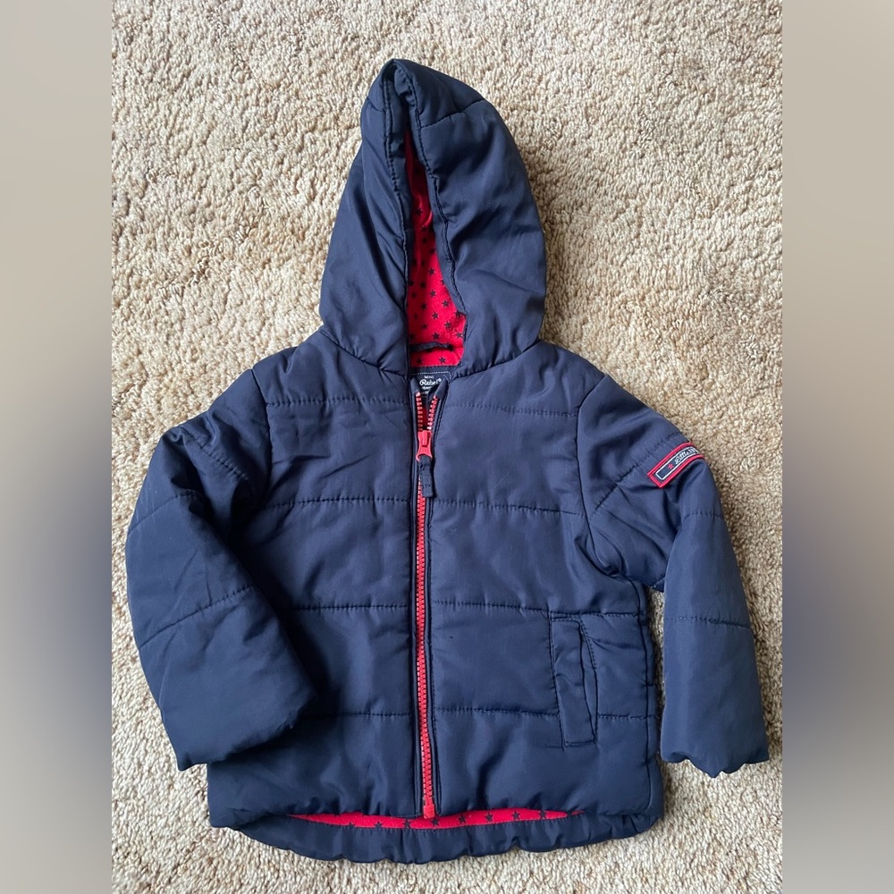 Mini Rebel Puffer Jacket Size 12-18M Boys Outdoor Warm Lined Homestead Navy
